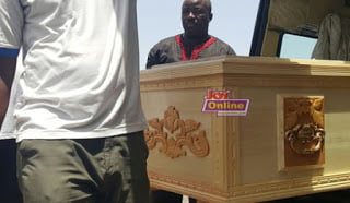 Remains of the late veteran actor Nii Odoi Mensah arrives in Ghana (Photos)