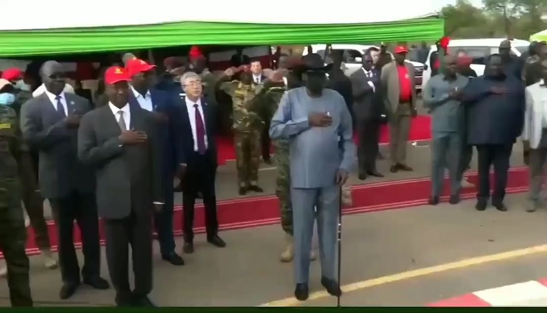 South Sudan's president urinates on himself live on television